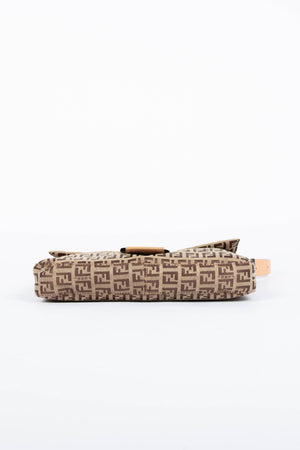 Vintage Fendi Brown Zucchino Baguette Shoulder Bag
