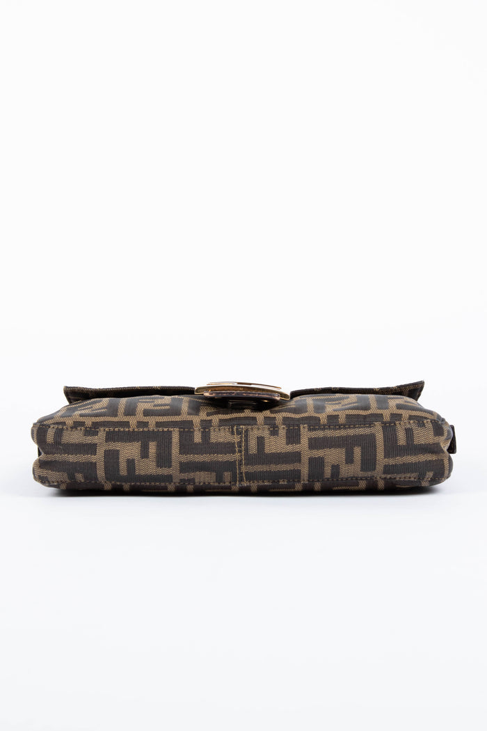 90s Fendi Zucca Baguette Monogram Shoulder Bag