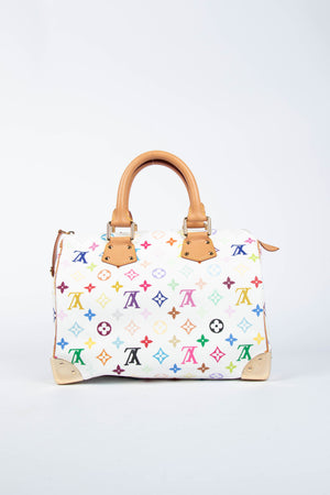 2000s Louis Vuitton x Takashi Murakami Multicolour Monogram Speedy 30 Bag