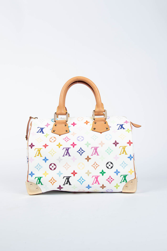 2000s Louis Vuitton x Takashi Murakami Multicolour Monogram Speedy 30 Bag