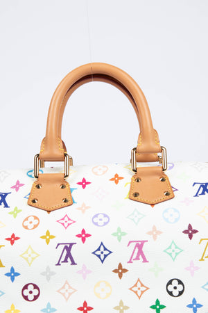 2000s Louis Vuitton x Takashi Murakami Multicolour Monogram Speedy 30 Bag