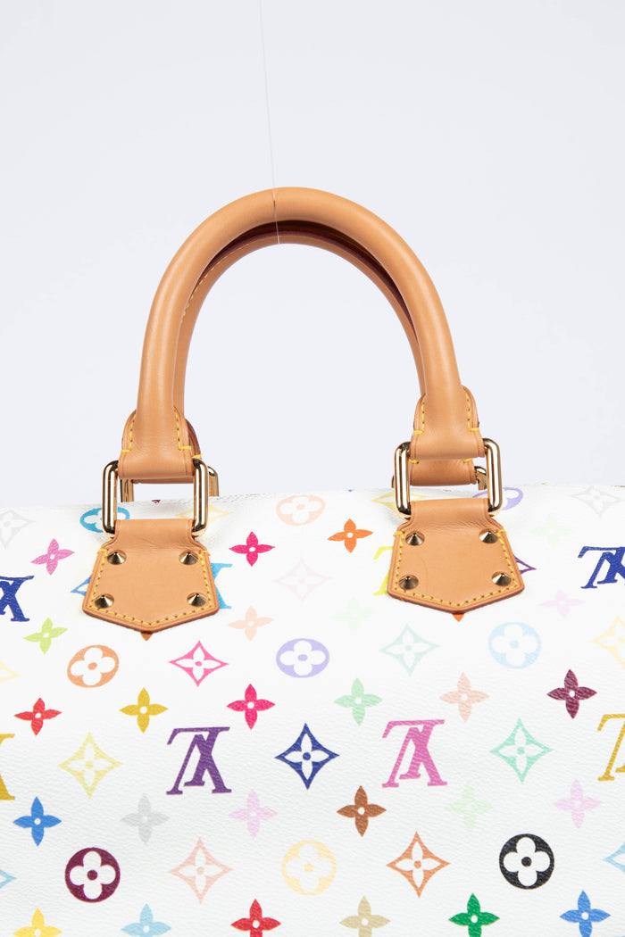 2000s Louis Vuitton x Takashi Murakami Multicolour Monogram Speedy 30 Bag