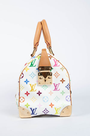 2000s Louis Vuitton x Takashi Murakami Multicolour Monogram Speedy 30 Bag