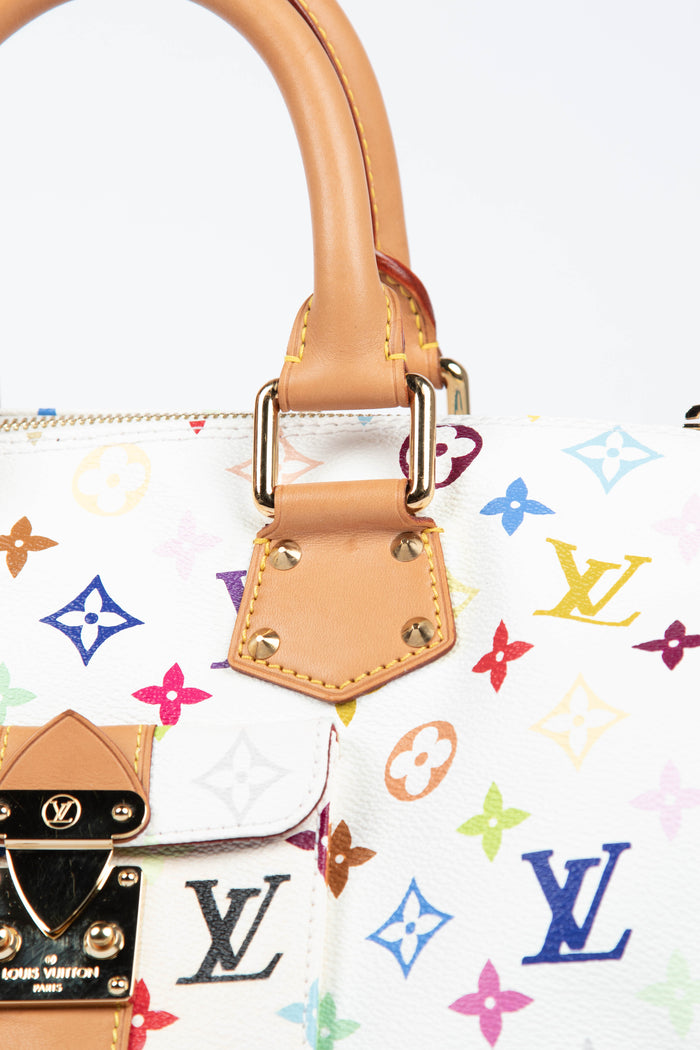 2000s Louis Vuitton x Takashi Murakami Multicolour Monogram Speedy 30 Bag