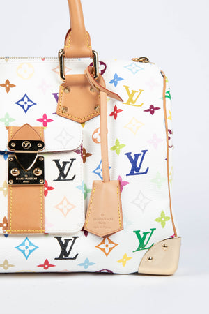 2000s Louis Vuitton x Takashi Murakami Multicolour Monogram Speedy 30 Bag
