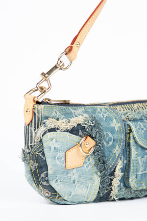 RARE 2000s Louis Vuitton Denim Patchwork Shoulder Bag