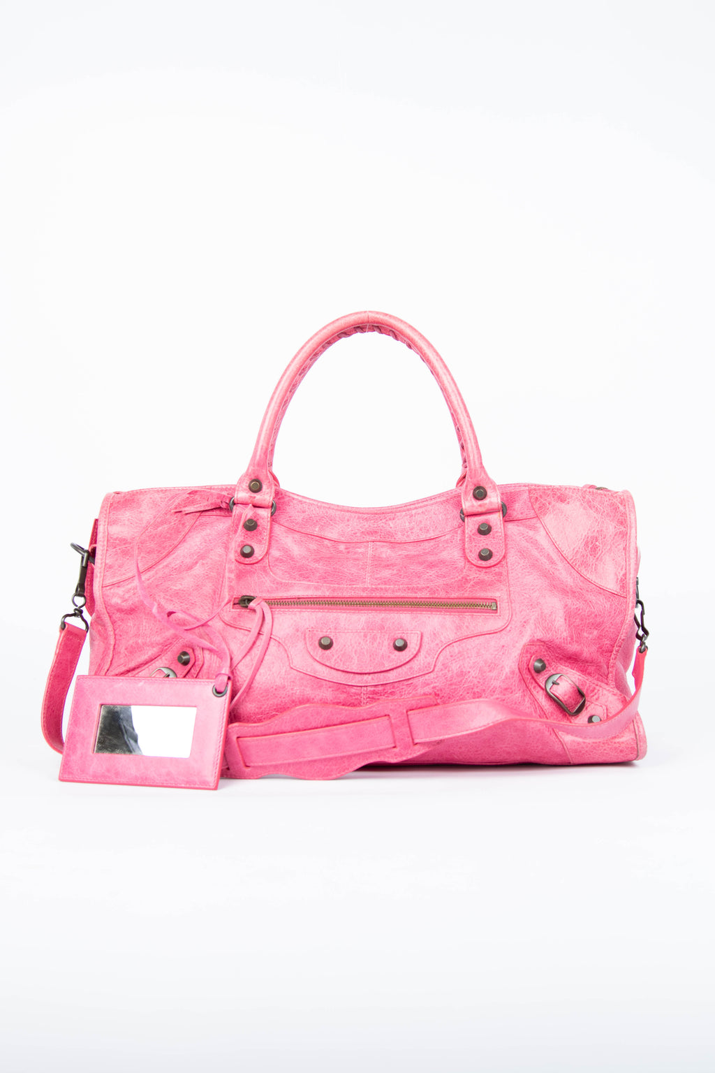 2000s Balenciaga Pink Leather Part-Time Shoulder Bag