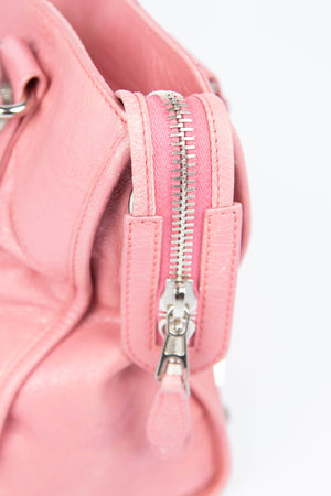 2000s Balenciaga Light Pink Leather City Bag Giant SHW