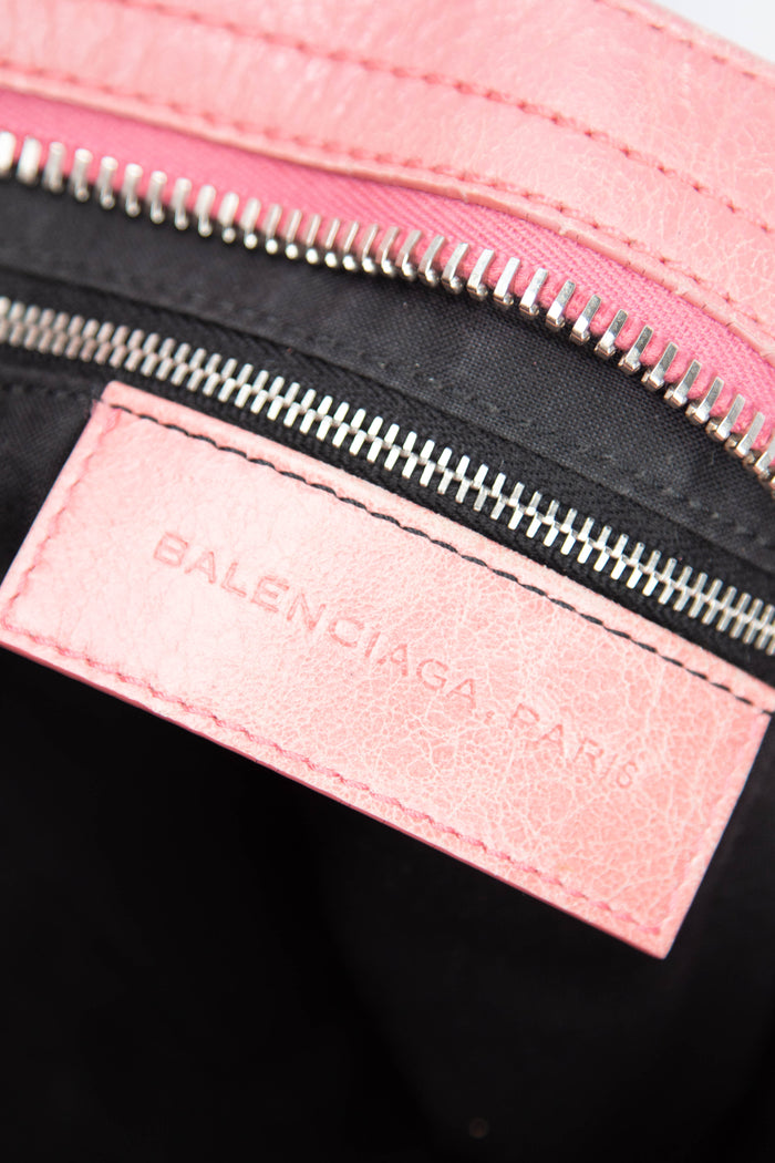 2000s Balenciaga Light Pink Leather City Bag Giant SHW