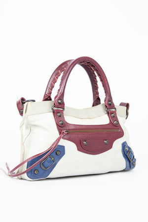 2000s Balenciaga Tri-Colour Leather First City Shoulder Bag