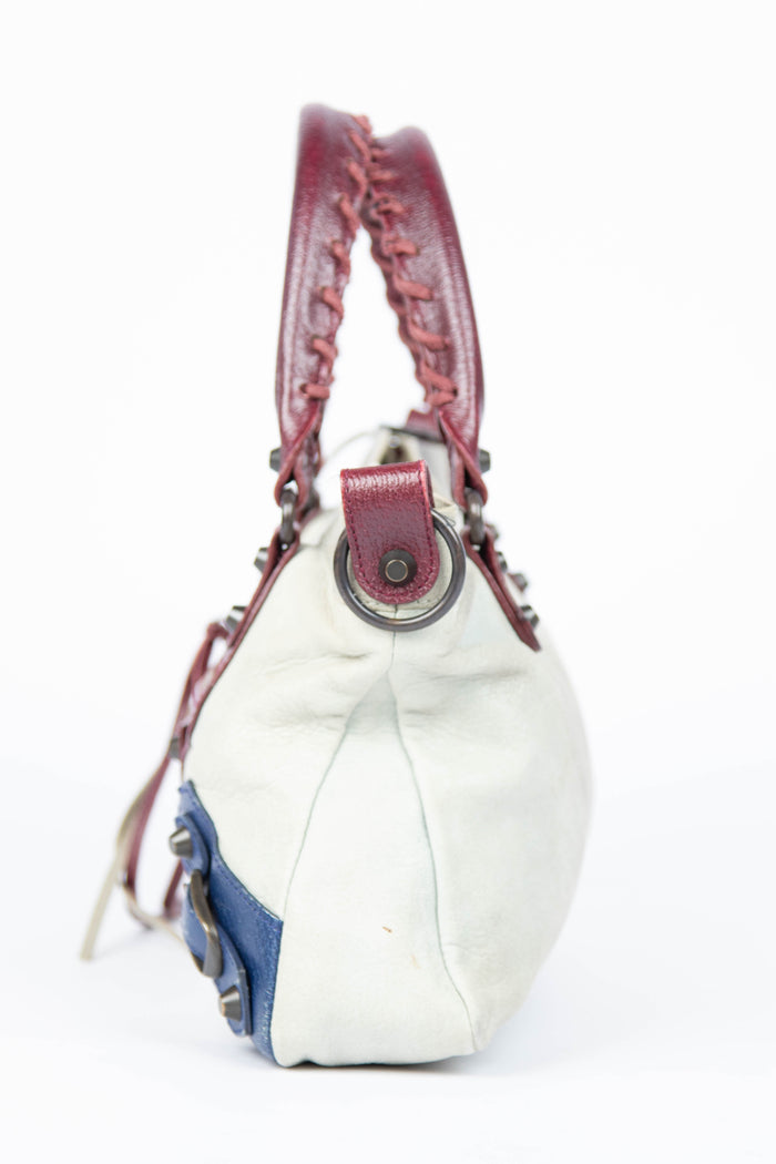 2000s Balenciaga Tri-Colour Leather First City Shoulder Bag
