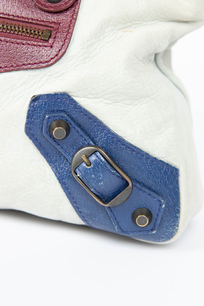 2000s Balenciaga Tri-Colour Leather First City Shoulder Bag