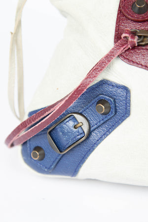 2000s Balenciaga Tri-Colour Leather First City Shoulder Bag