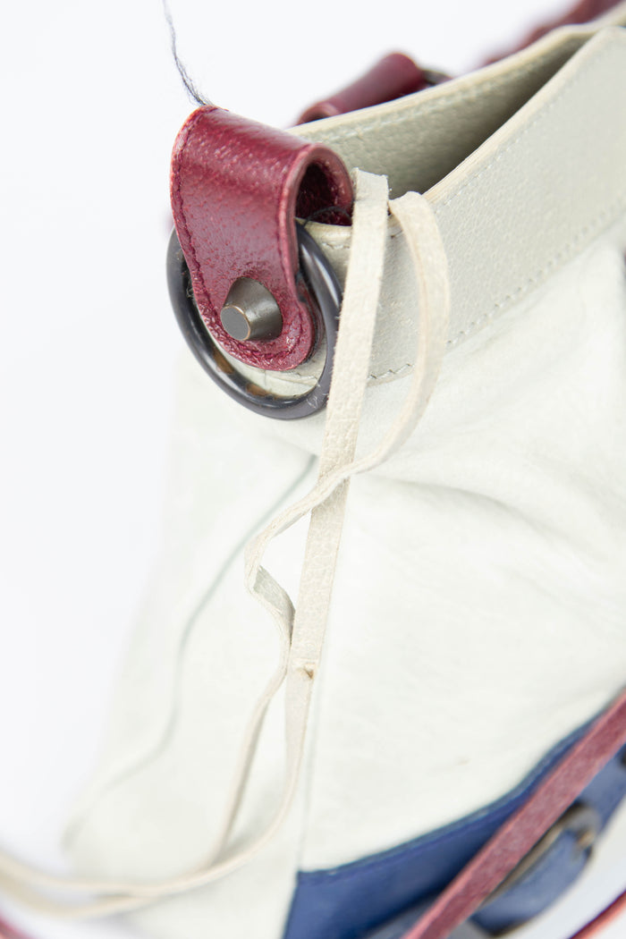 2000s Balenciaga Tri-Colour Leather First City Shoulder Bag