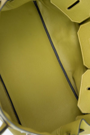 2000s Hermès Birkin JPG HAC in Vert Chartreuse Clemence Leather with SHW