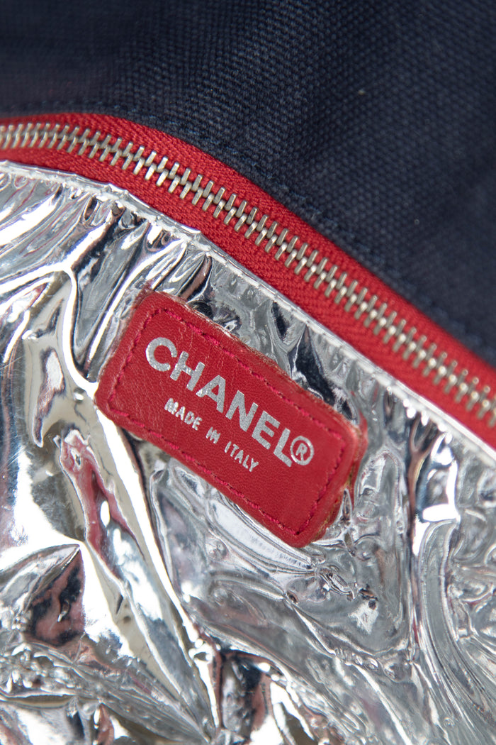 2000s Chanel No.5 Chocolate Bar Shoulder Bag