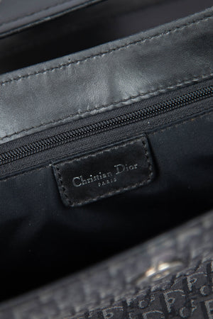 Vintage Christian Dior Columbus Black Monogram Shoulder Bag
