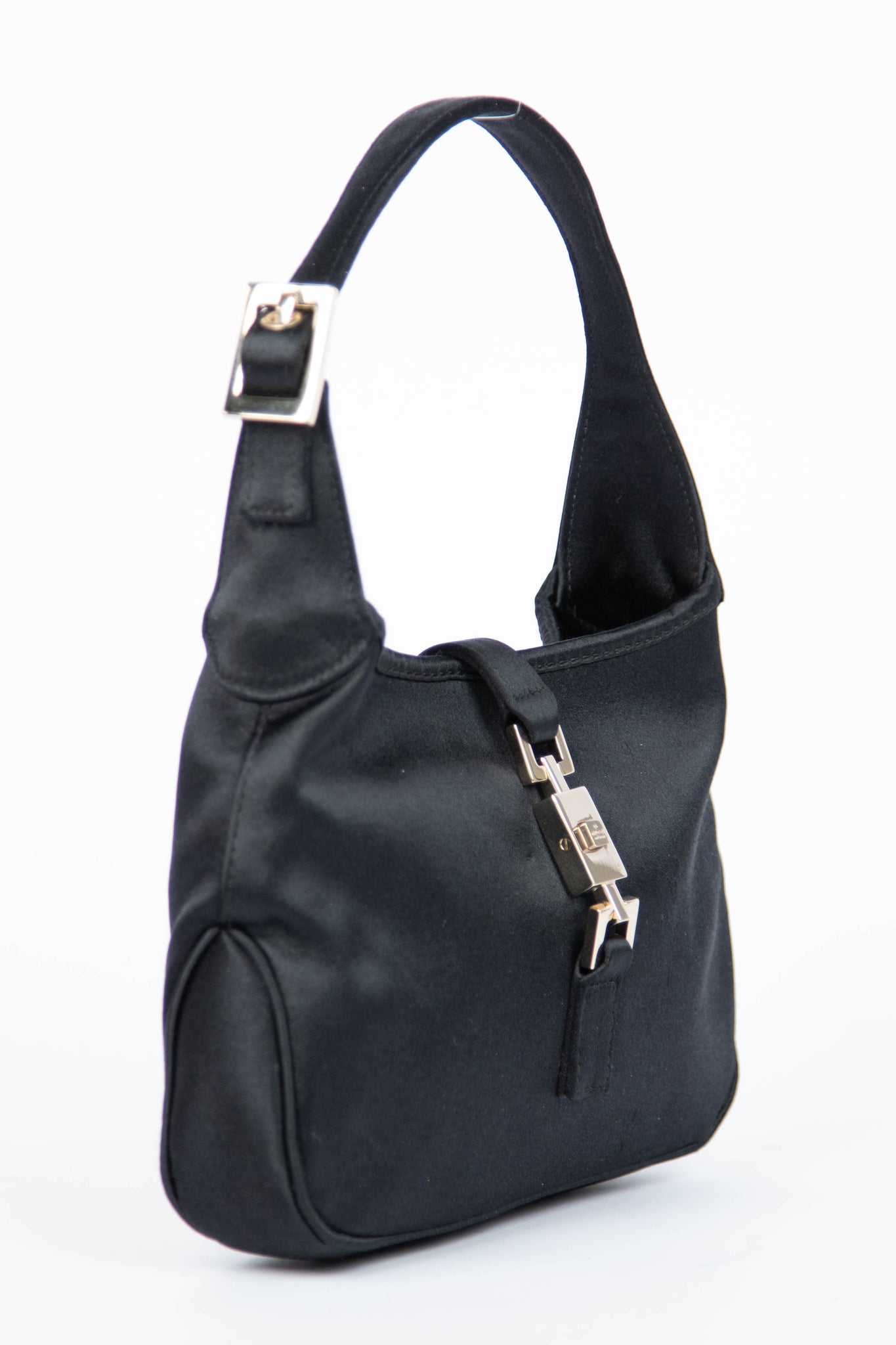 Vintage Gucci Black Satin Mini Jackie Bag
