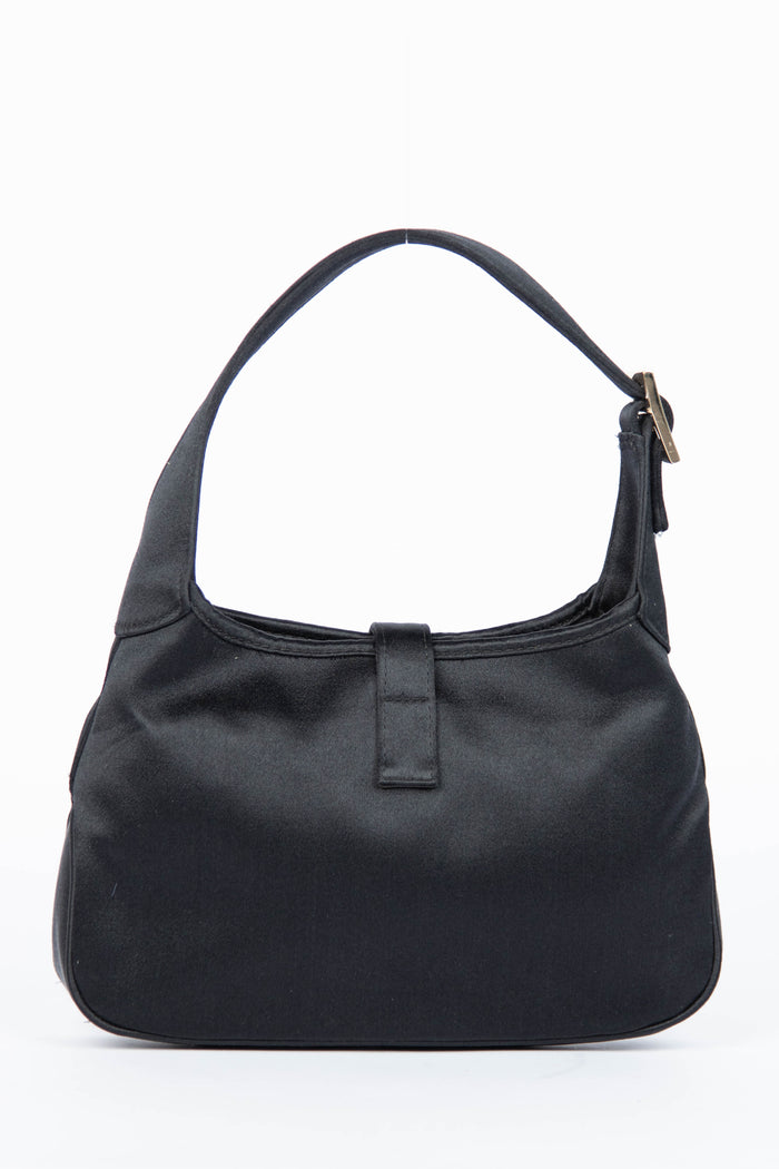 Vintage Gucci Black Satin Mini Jackie Bag