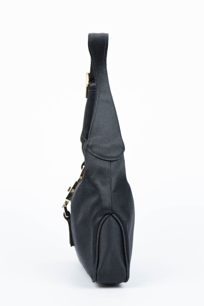 Vintage Gucci Black Satin Mini Jackie Bag