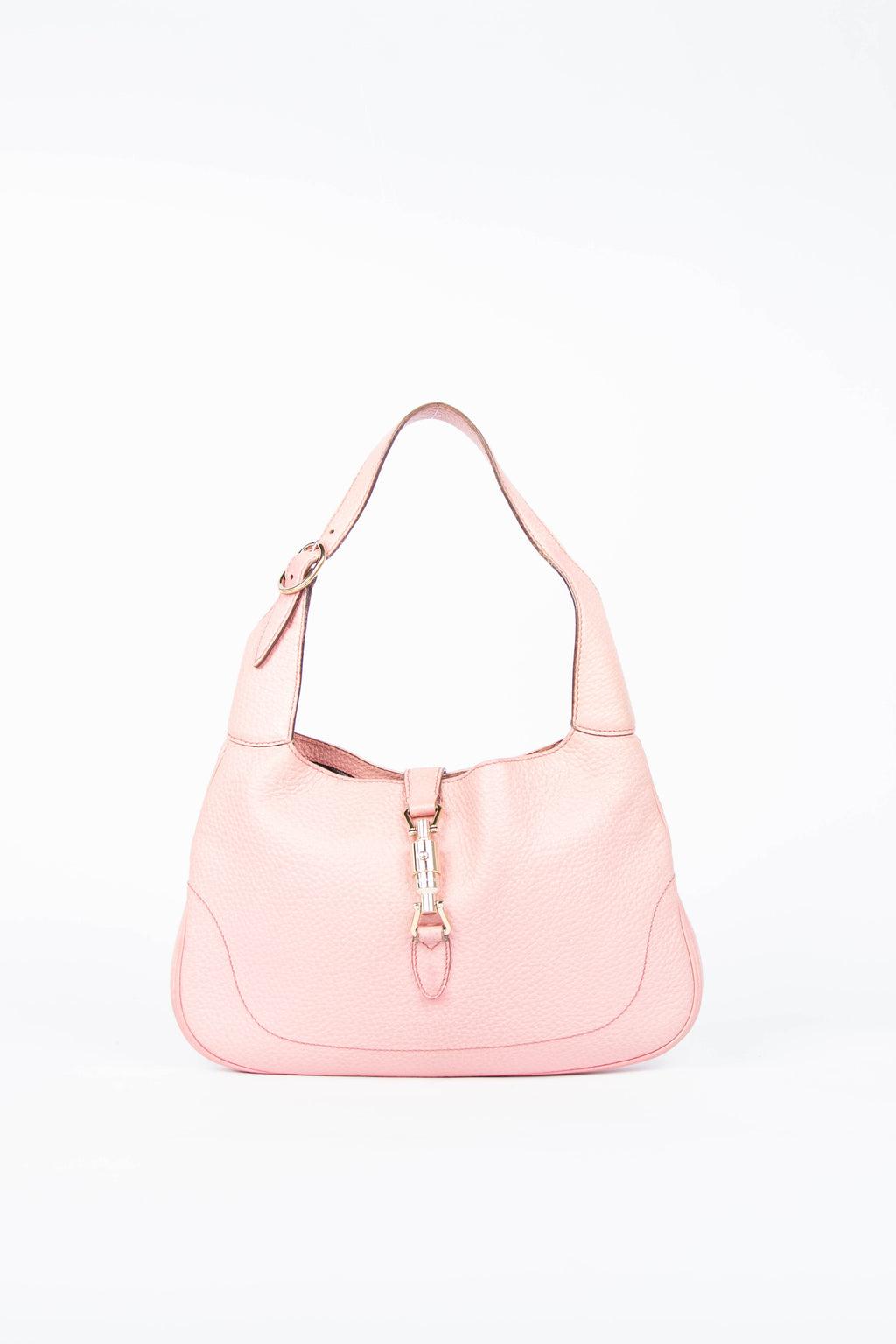 2000s Gucci Pink Grained Leather Jackie Bag