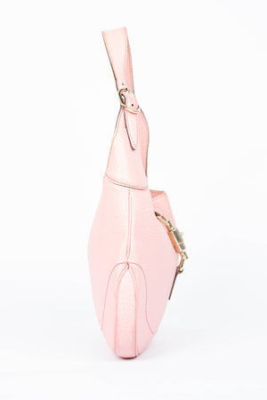 2000s Gucci Pink Grained Leather Jackie Bag
