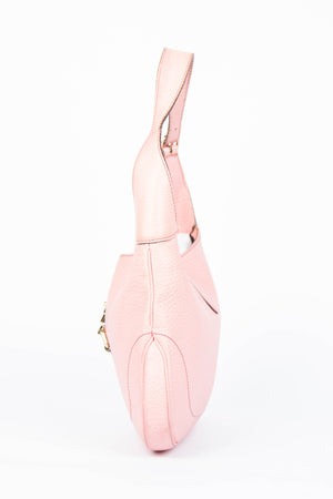 2000s Gucci Pink Grained Leather Jackie Bag