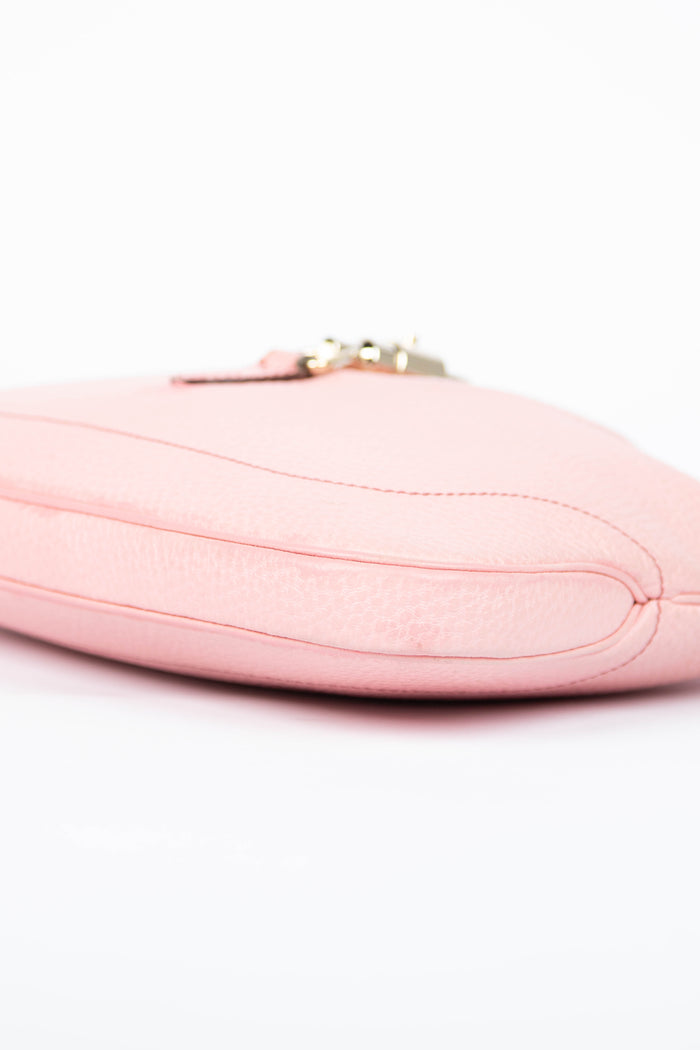 2000s Gucci Pink Grained Leather Jackie Bag