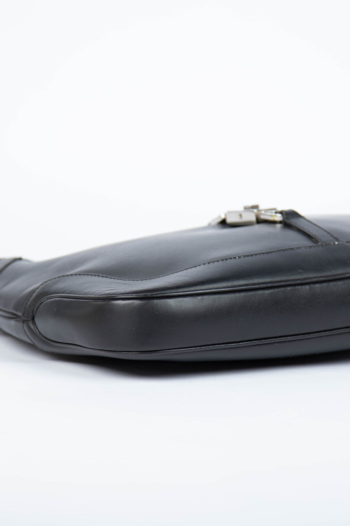 2000s Gucci Black Leather Chain Jackie Bag