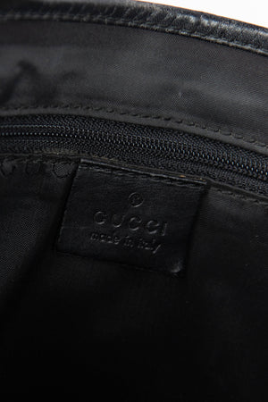 2000s Gucci Black Leather Chain Jackie Bag