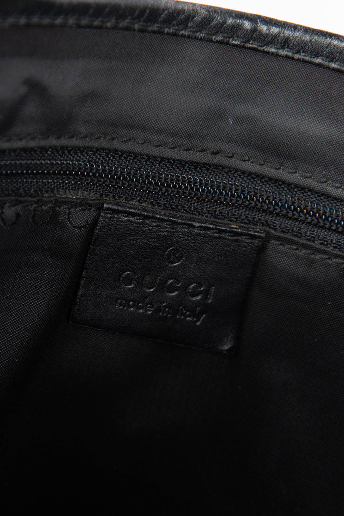 2000s Gucci Black Leather Chain Jackie Bag