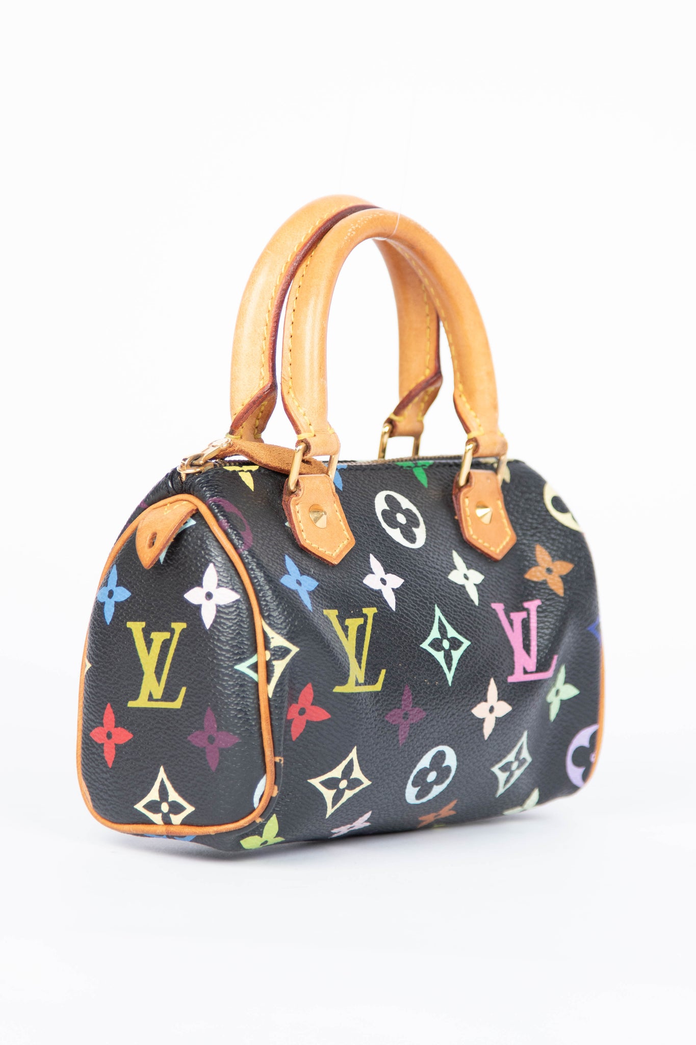 RARE Louis Vuitton x Takashi Murakami Black Multicolour Nano Speedy