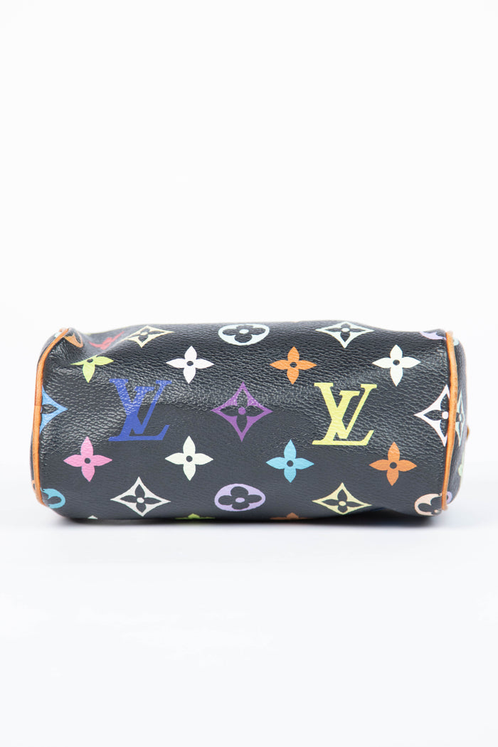 RARE Louis Vuitton x Takashi Murakami Black Multicolour Nano Speedy
