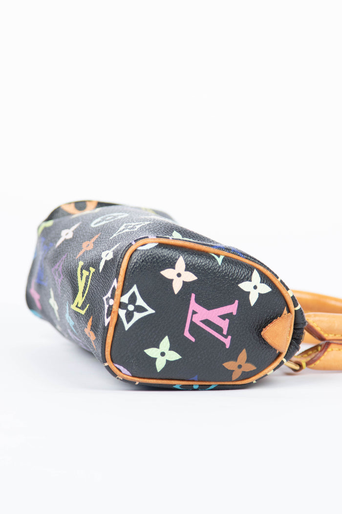 RARE Louis Vuitton x Takashi Murakami Black Multicolour Nano Speedy