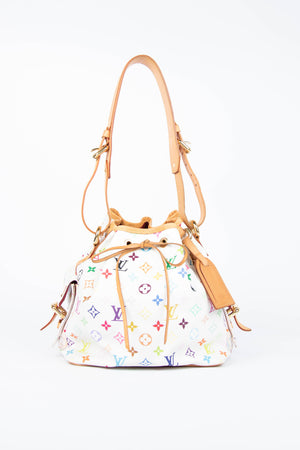 2000s Louis Vuitton x Takashi Murakami White Multicolour Petit Noé