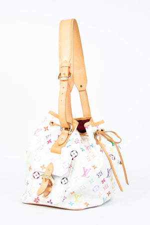 2000s Louis Vuitton x Takashi Murakami White Multicolour Petit Noé