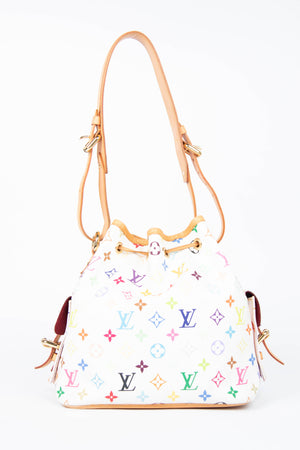 2000s Louis Vuitton x Takashi Murakami White Multicolour Petit Noé