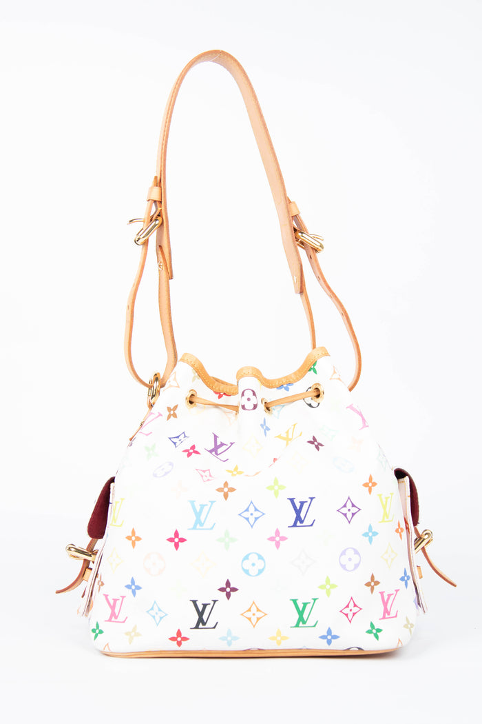 2000s Louis Vuitton x Takashi Murakami White Multicolour Petit Noé