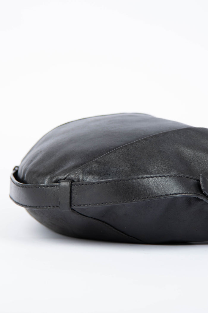 Vintage Yves Saint Laurent Black Leather Mombasa Shoulder Bag
