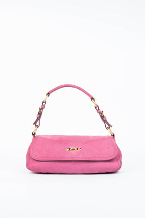 Vintage Prada Pink Suede Shoulder Bag