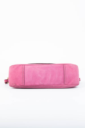 Vintage Prada Pink Suede Shoulder Bag