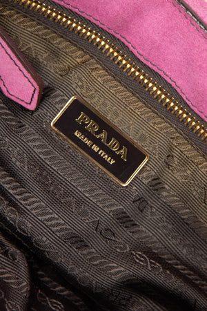 Vintage Prada Pink Suede Shoulder Bag