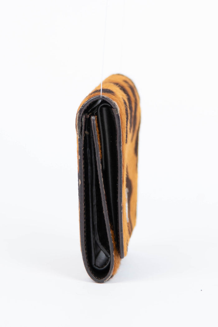 2000s Prada Leopard Pony Hair Wallet