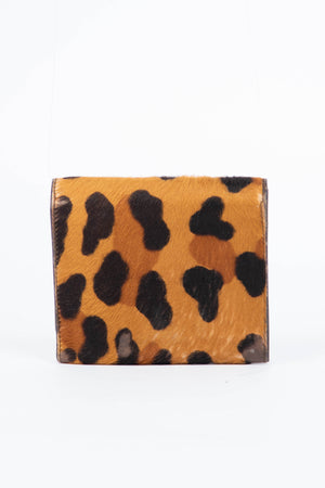 2000s Prada Leopard Pony Hair Wallet