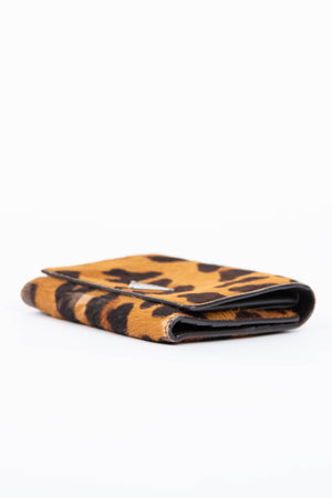2000s Prada Leopard Pony Hair Wallet