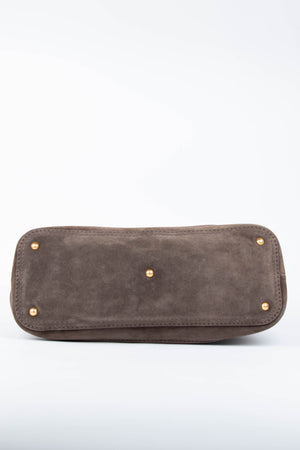 2000s Prada Brown Suede Boston Bag