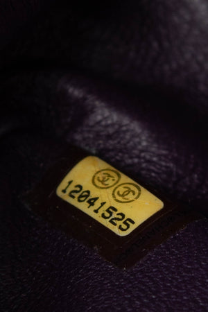 2000s Chanel Purple Lambskin Double Flap Shoulder Bag SHW