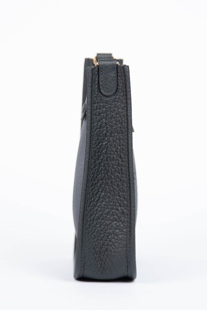 2025 Hermès Black Clemence Leather Mini Evelyne with GHW