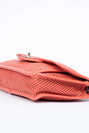 2010s Chanel Red Up in the Air Perforated Shoulder Bag