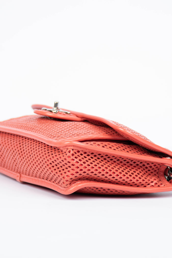 2010s Chanel Red Up in the Air Perforated Shoulder Bag